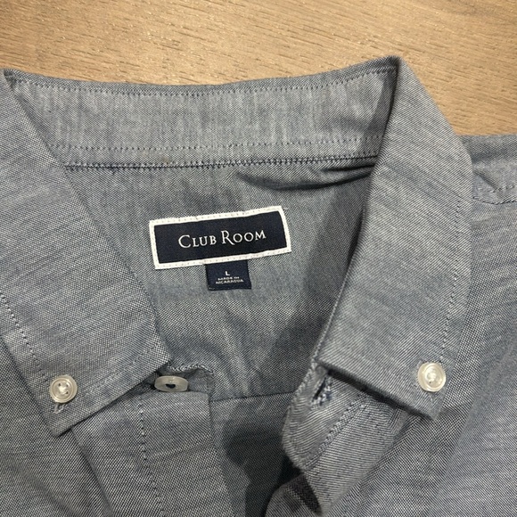 Club room light weight denim button down shirt - Picture 2 of 3